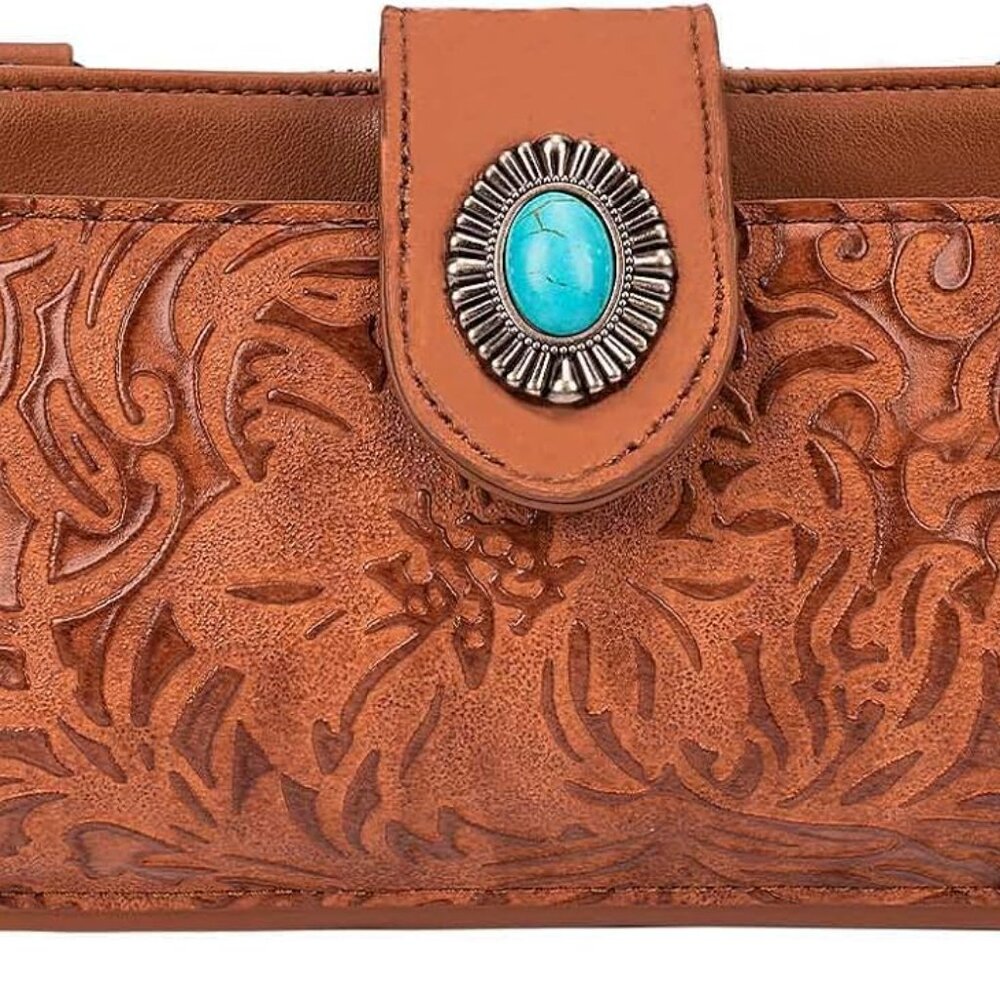 Women's Crossbody Handbag Small Vintage, Ladies Wallet Western Adjustable Phone